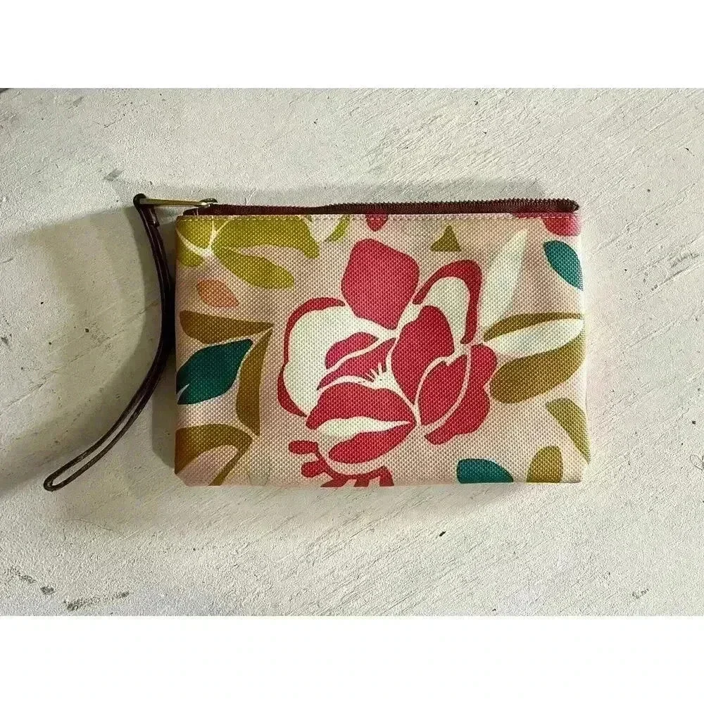 Fossil Multi- Color‎ Floral Botanical Zip Around Clutch Wristlet